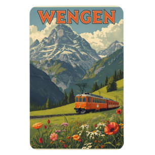Ímã Presentes WENGEN esqui Suíça Alpes Suíços