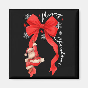 Imã Presépio de Natal Arco Vermelho Presente Santa Mul