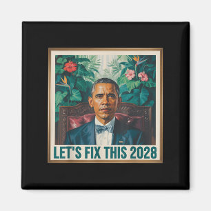Imã Presidente Barack Obama 2028 Rtrait Patriótico Dem