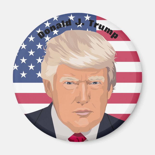 Imã Presidente Donald J. Trump Magnet comemorativo (Frente)