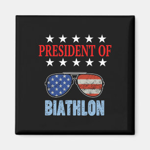 Imã Presidente Engraçado Da Frase De Biatlo. Biathlon