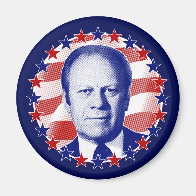 Imã Presidente Gerald Ford Estrelas e Listras (Frente)
