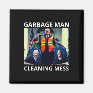 Imã Presidente Lixeiro Limpa Bagunça Camiseta Trump As