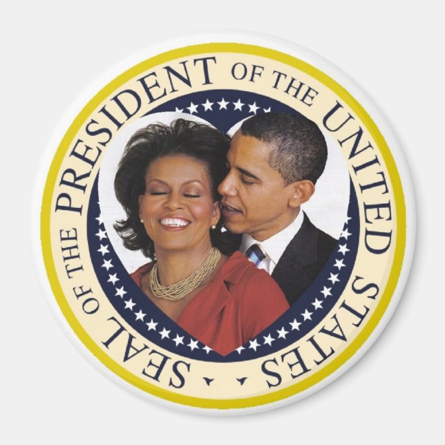 Imã Presidente Obama Keepsasaus Grande 3" (Frente)