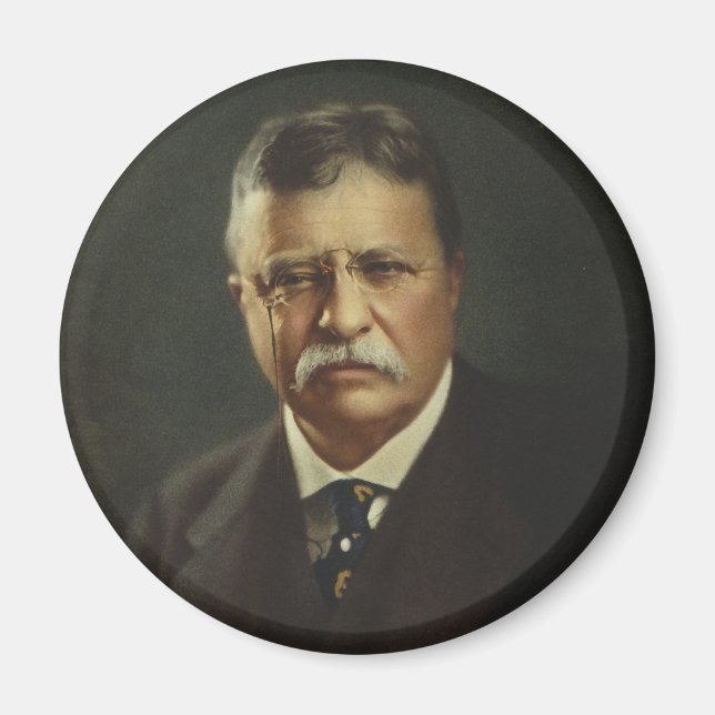 Imã Presidente Theodore Roosevelt por Forbes Lithograf (Frente)