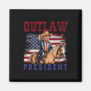 Imã Presidente Trump Cowboy Trump 2024 Condenado Felon