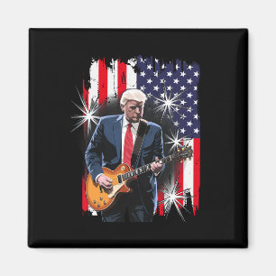 Imã Presidente Trump Tocando Violão Conosco Flag Ckgro