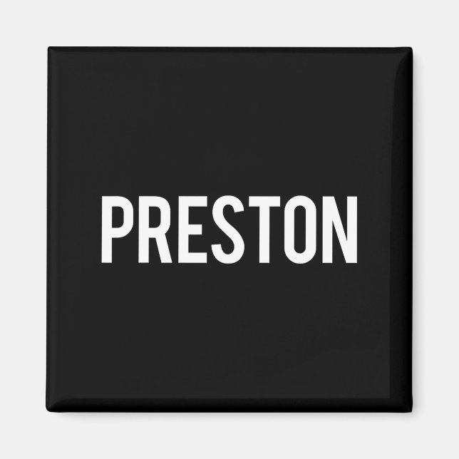 Imã Preston - Camiseta de Presente para Fã de Nome Eng (Frente)