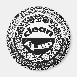 Imã Preto/branco limpe/ímã sujo da máquina de lavar