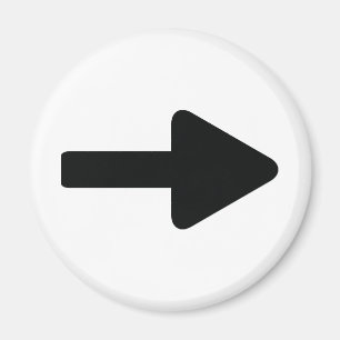 Imã preto direito do ícone da seta