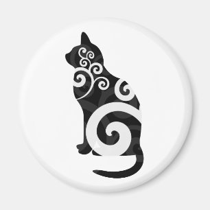 Imã Preto do gato de Swirly