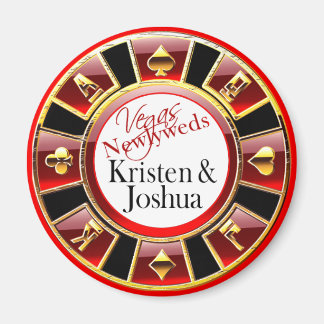 Imã Preto Dourado Casino Chip Magnet de Las Vegas