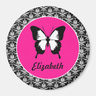 Imã Preto e branco e rosa com asas