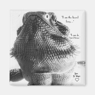 Imã Preto e Branco Lizard