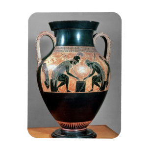 Ímã Preto-figura amphora que descreve Ajax e Achilles,
