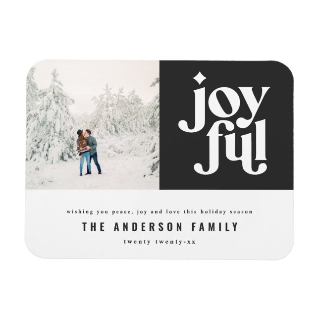 Ímã preto gráfico mínimo moderno (Horizontal)