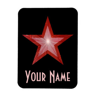 Ímã Preto-ímã flexível 'Name' da Estrela Vermelha
