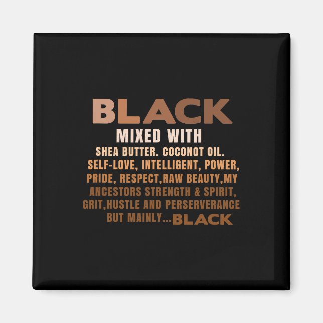 Imã Preto Misturado Com Mês Da História Preta Shea But (Frente)