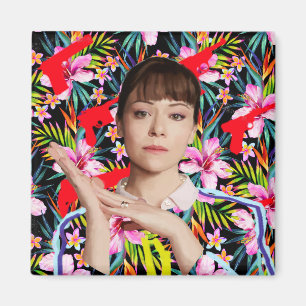 Imã Preto órfão Alison - teste padrão floral