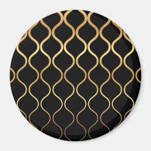 Imã Preto, ouro, legal, tendência, desenho abstrato re