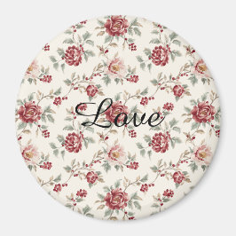 Imã Pretty Chic Red Cream Floral  