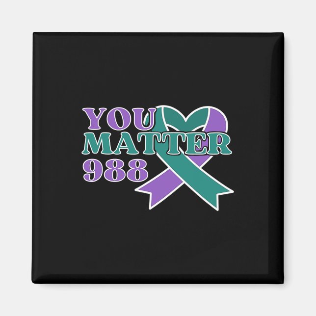 Imã Prevenção 988 Fita de Consciência do Problema (Frente)