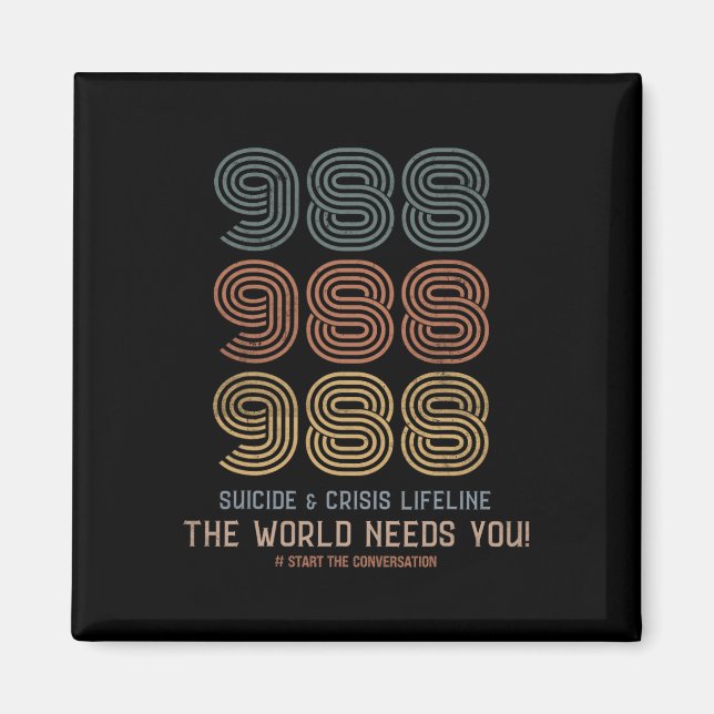 Imã Prevenção ao suicídio O mundo precisa de você (Frente)