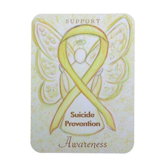 Ímã Prevenção ao suicídio Sensibilização Fita anjo (Vertical)