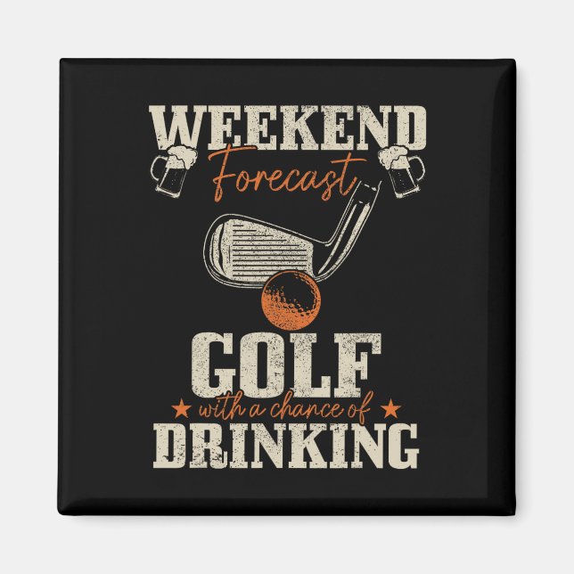 Imã Previsão de fim de semana de golfe Golfe com chanc (Frente)