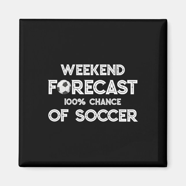 Imã Previsão de fim de semana para amante de futebol e (Frente)