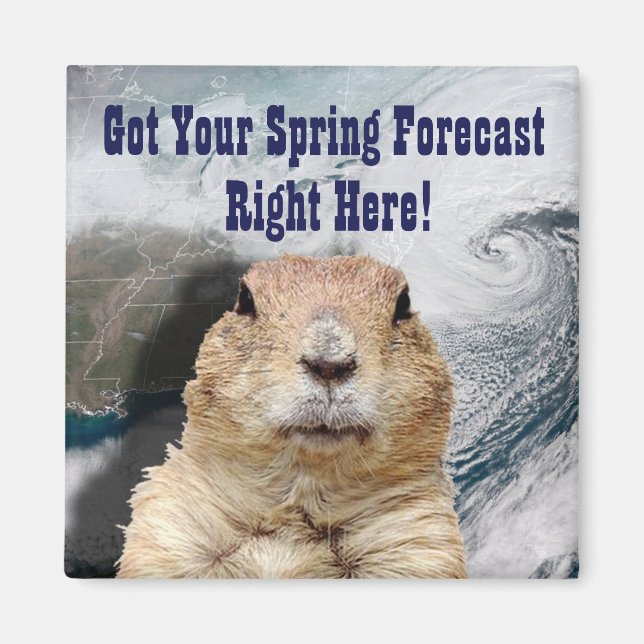 Imã Previsão de Primavera de Groundhog (Frente)
