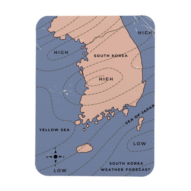 Ímã Previsão do Tempo na Coreia do Sul (Vertical)