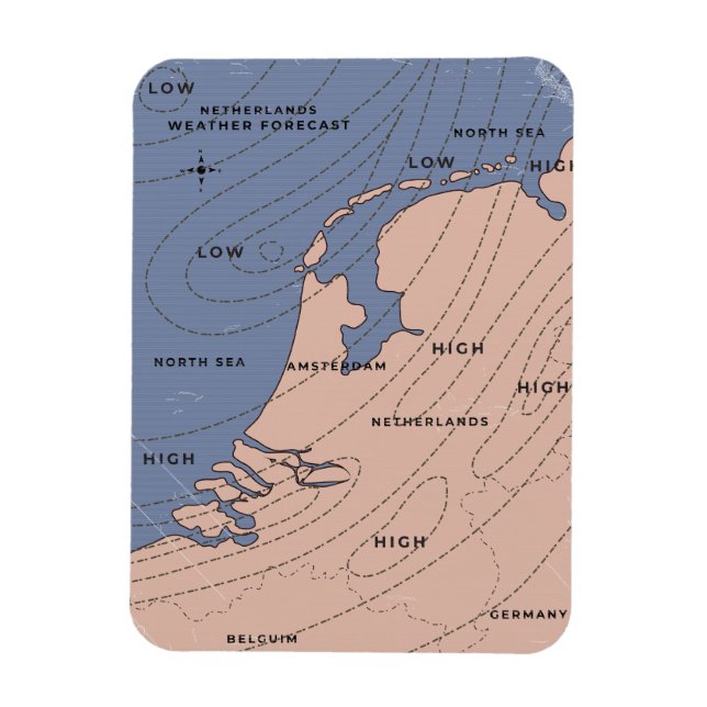 Ímã Previsão do Tempo na Holanda (Vertical)