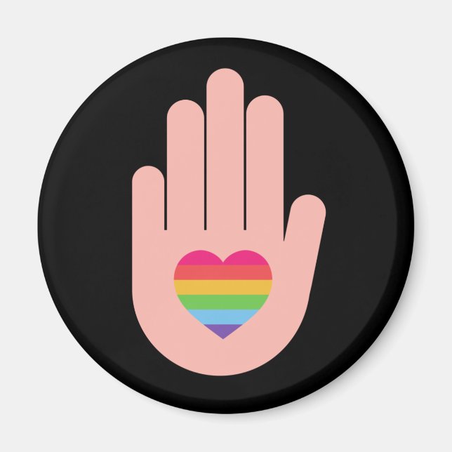 Imã Pride lgbtq queer love. rainbow color              (Frente)