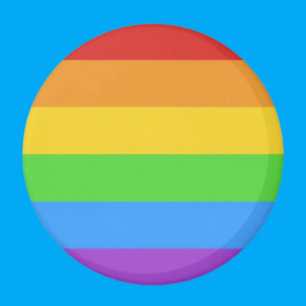 Imã PridePulse: Botão Arco-íris do Orgulho
