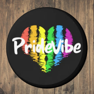 Imã PrideVibe Vibrante: Mostre seu Coração Arco-Íris