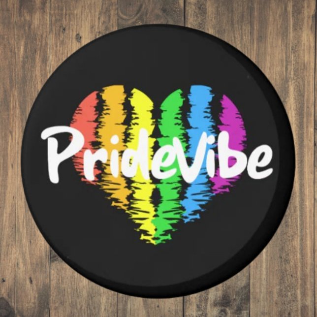 Imã PrideVibe Vibrante: Mostre seu Coração Arco-Íris (Criador carregado)