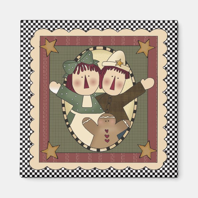 Imã Prim Christmas Raggedies Magnet (Frente)