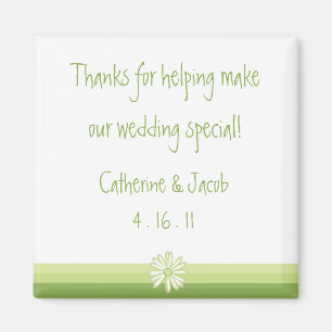 Imã Primavera Daisy Wedding Favor Magnet