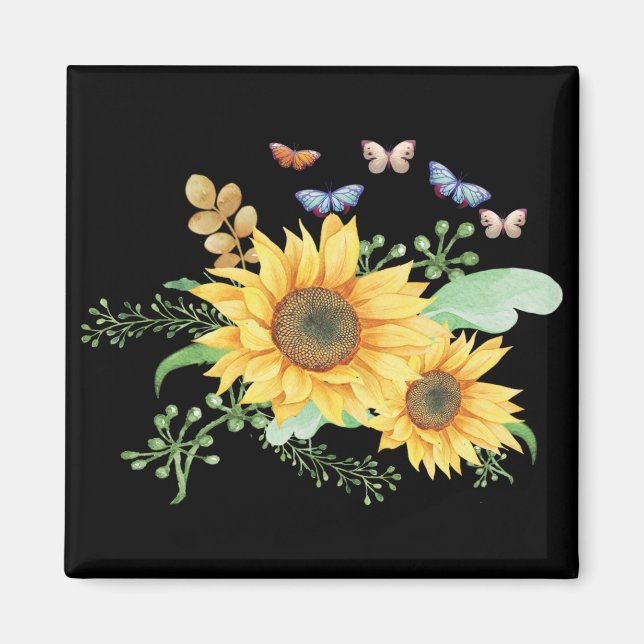 Imã primavera de girassol (Frente)