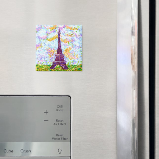 Imã Primavera de Pointilismo da Torre Eiffel (In Situ (Fridge))