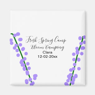 Imã Primavera fresca de camping lavanda flores nome da