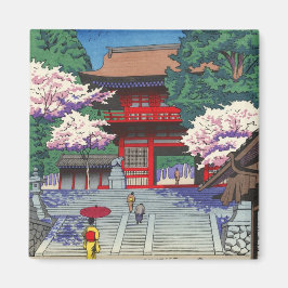Imã Primavera no Templo Kurama Asano Takeji shin hanga