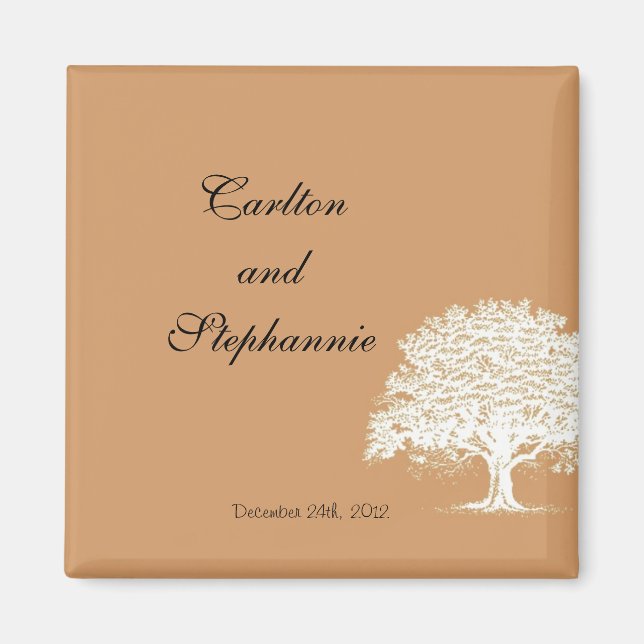 Imã Primavera Tree Brown/White Magnet Favor (Frente)