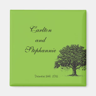 Imã Primavera Tree Green/Black Magnet Favor