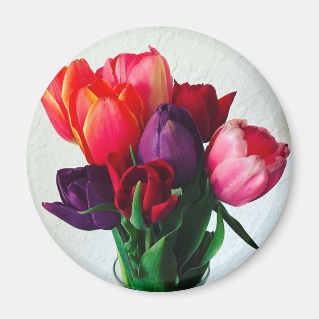 Imã Primavera Tulip Buquê (Frente)