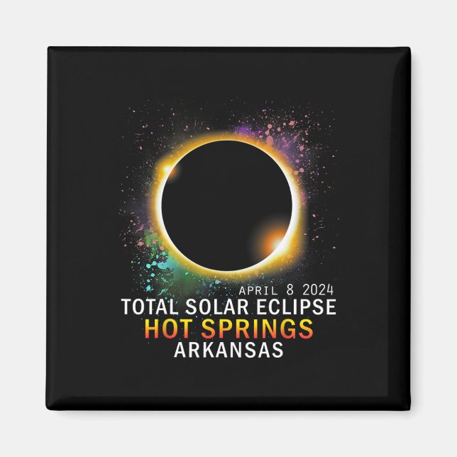 Imã Primaveras Arkansas Total Solar Eclipse abril 8 20 (Frente)