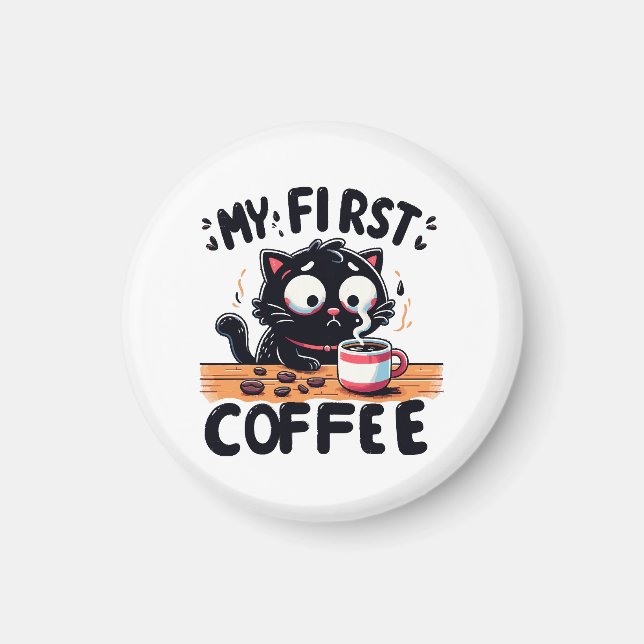 Imã Primeira Aventura com Café Preto (Frente)