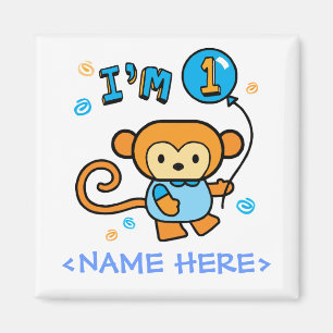 Imã primeiro aniversario Lil Monkey