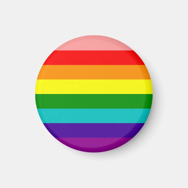 Imã Primeiro arco-íris Orgulho gay com sinalizador (Frente)